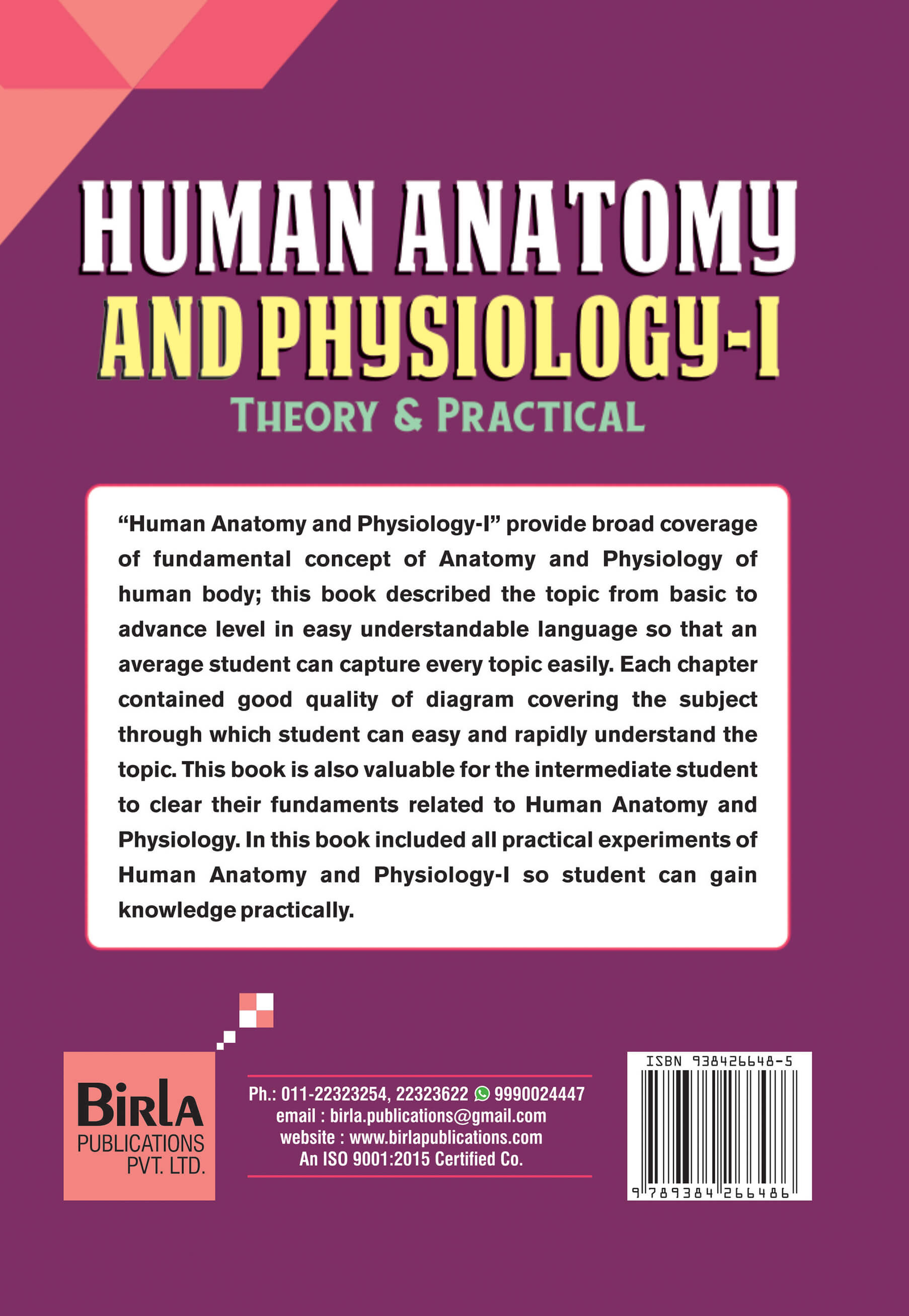HUMAN ANATOMY & PHYSIOLOGY-I   ( Theory & Practical )