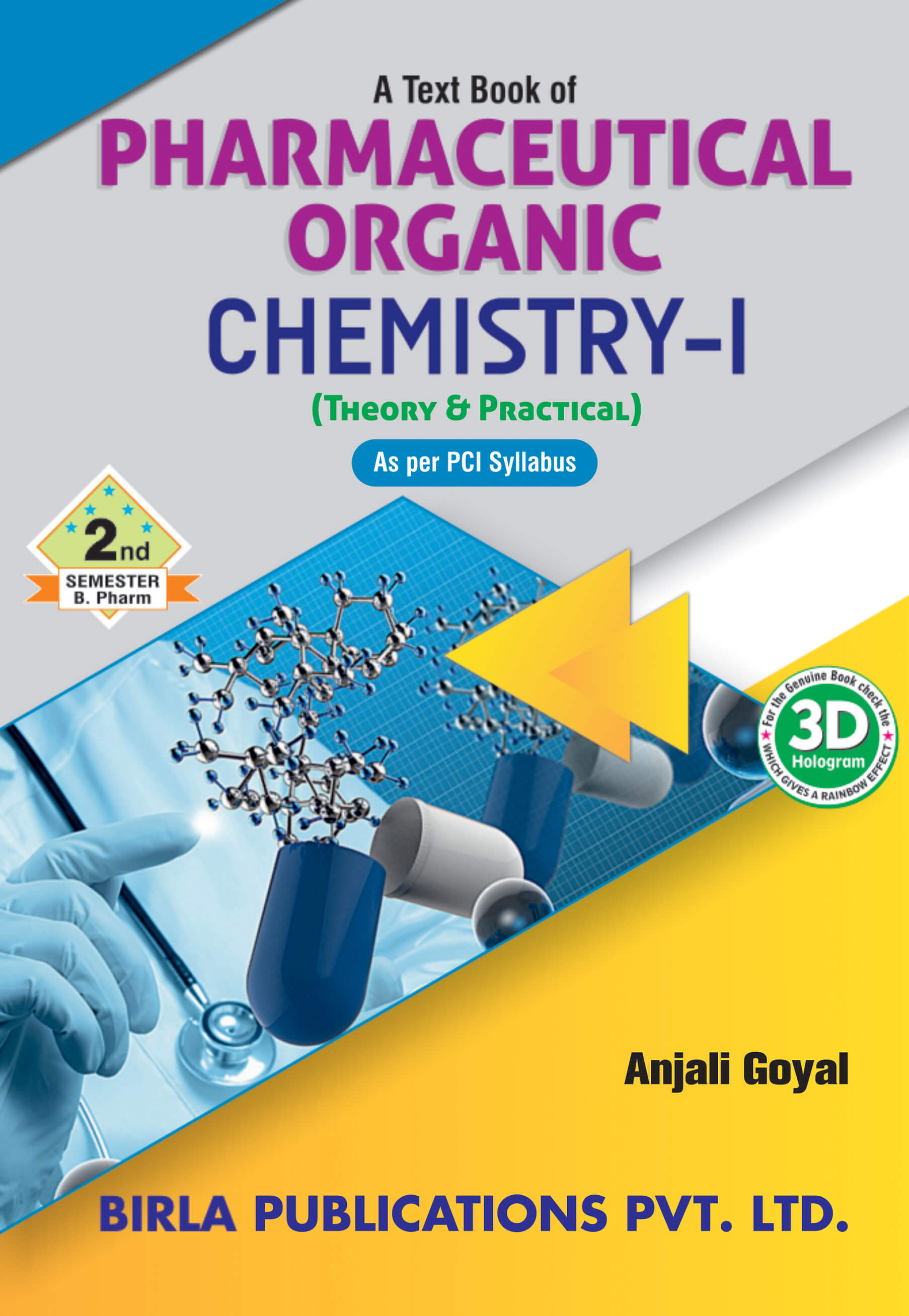A TEXT BOOK OF PHARMACEUTICAL ORGANIC CHEMISTRY-I  (Theory & Practical )